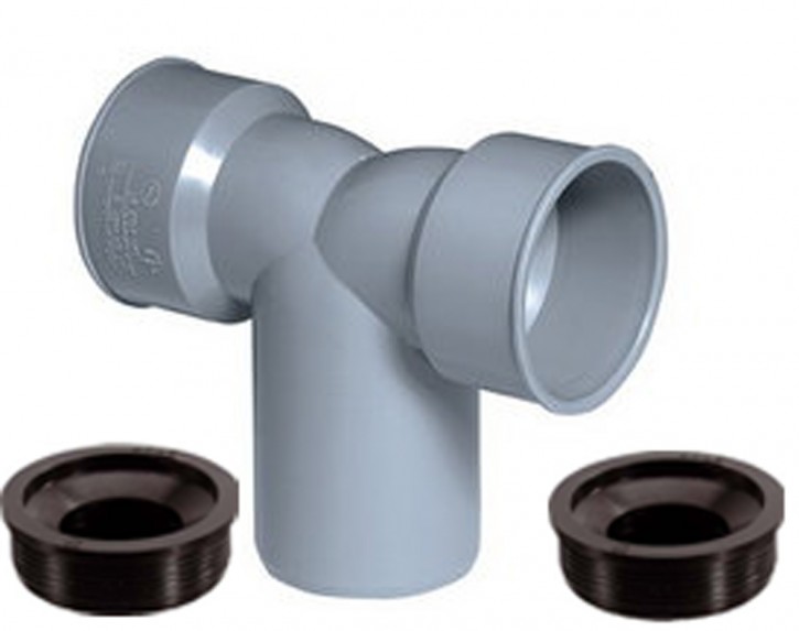 Ostendorfer HT Siphonwinkel 50/50 – Grau, PP-Material Für Abflussrohre
