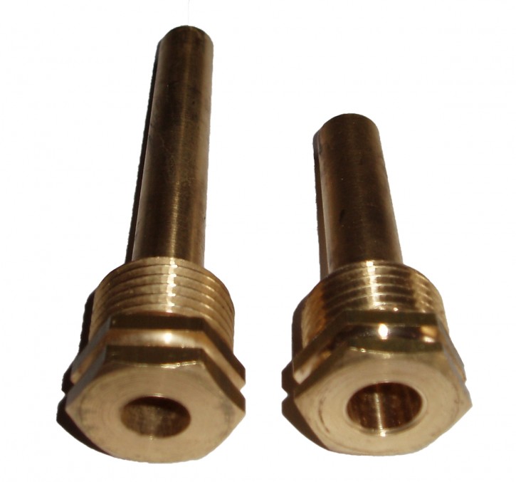 Tauchhülse Tauchrohr 1/2" 9 mm 95 mm Messing  Befestigung