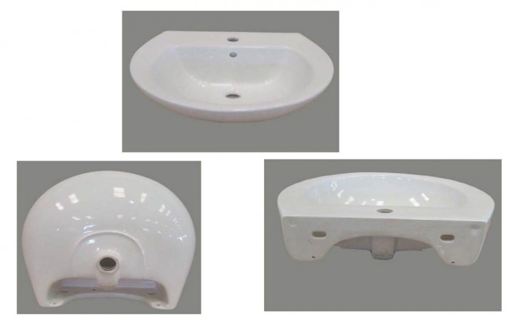 SOLO Handwaschbecken Waschtisch Waschbecken 45,50,55,60,65cm weiß