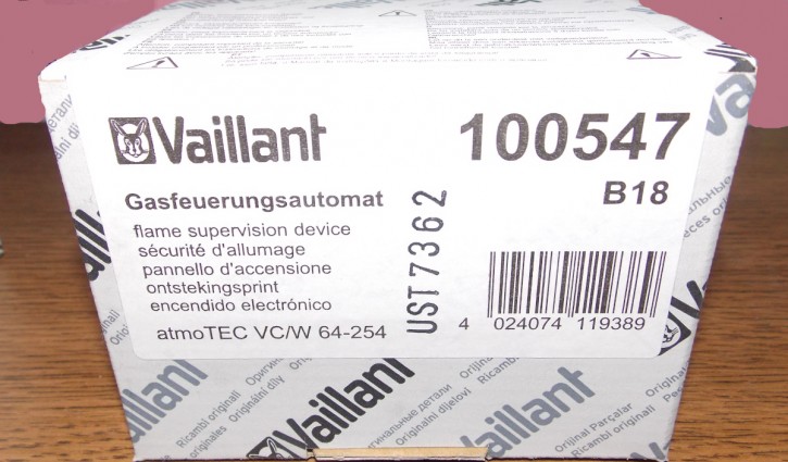 Vaillant Gasfeuerungsautomat 100547 B18 atmoTec VC/W 64-254 Heizung Ersatzteil