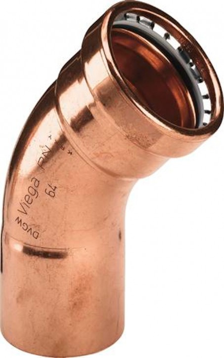 Viega Kupfer-Pressfitting Sanpress XL-Bogen 45°IA 88,9mm DVGW Kupferrohr Fitting