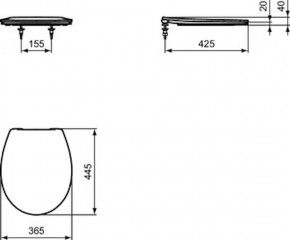 Ideal Standard EUROVIT spülrandlos Wand-Tiefspül-WC + WC-Sitz softclose weiß