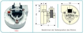 Abgasventilator 60W links Abzugventelator Gebläse BERETTA/VOKERA RIELLO FERROLI